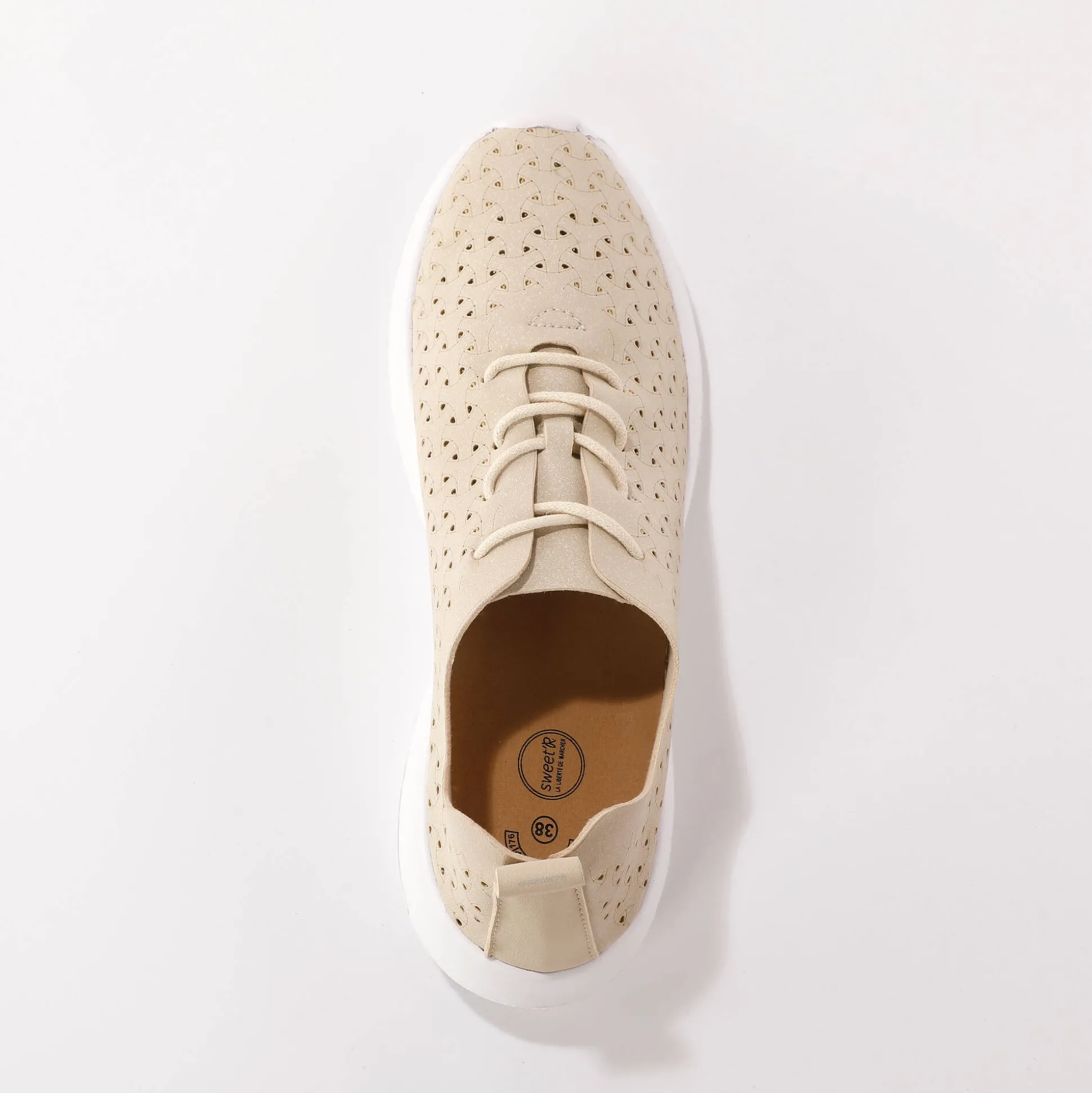 Soepele sneakers met ajour