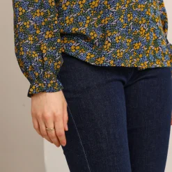 Soepelvallende blouse met bloemenprint