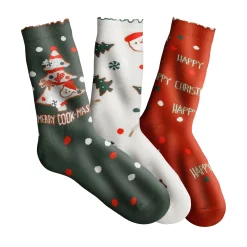 Sokken met kerstprint - set van 3 paar