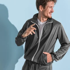 Sportjasje in microvezel met rits