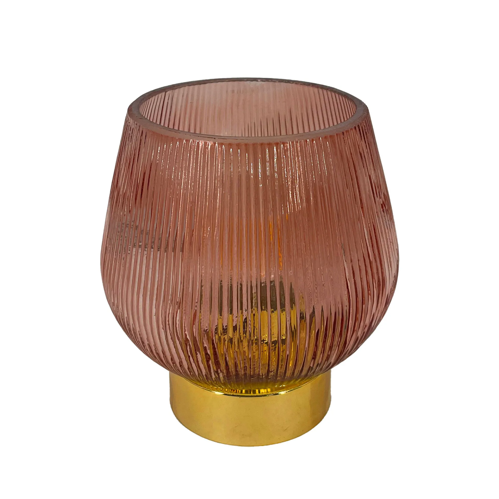 Staande ledlamp in gekleurd glas