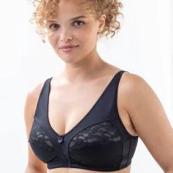 Steungevende beha in kant en tricot - zonder beugels