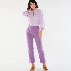 Steungevende 7/8-broek, hoge taille
