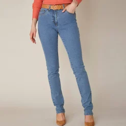 Stretchjeans in recht model - kleine lengte