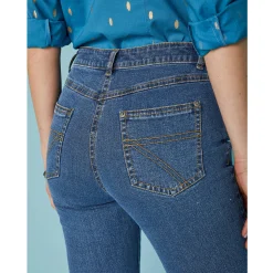Stretchjeans in recht model - kleine lengte