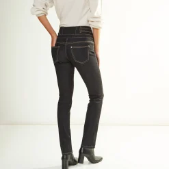 Stretchjeans in recht model met hoge taille