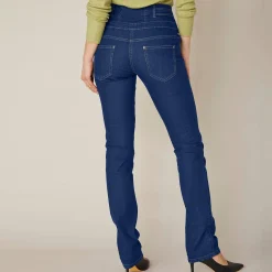 Stretchjeans in recht model met hoge taille