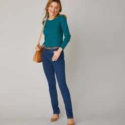 Stretchjeans in recht model - gemiddelde lengte