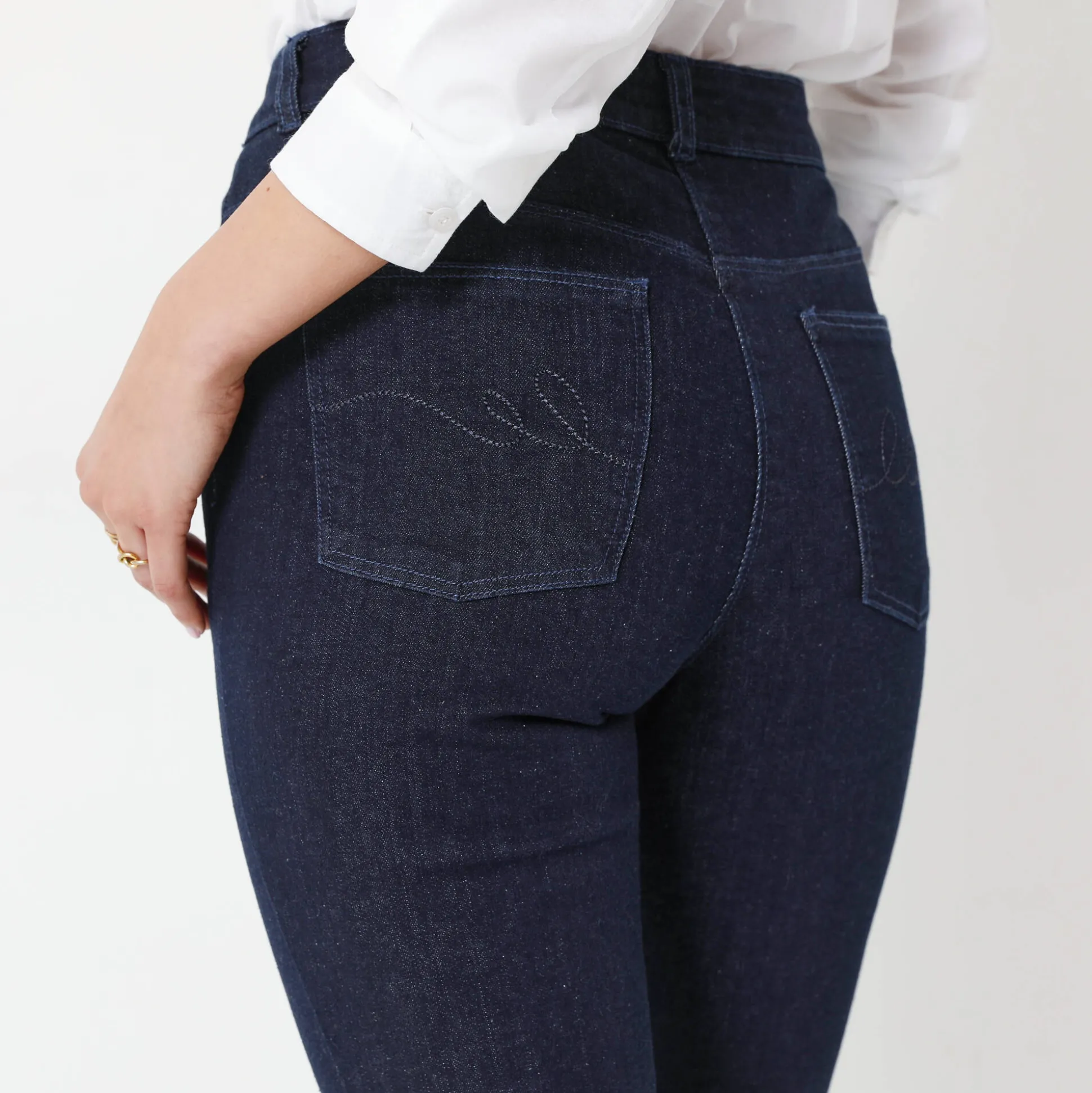 Stretchjeans met recht model