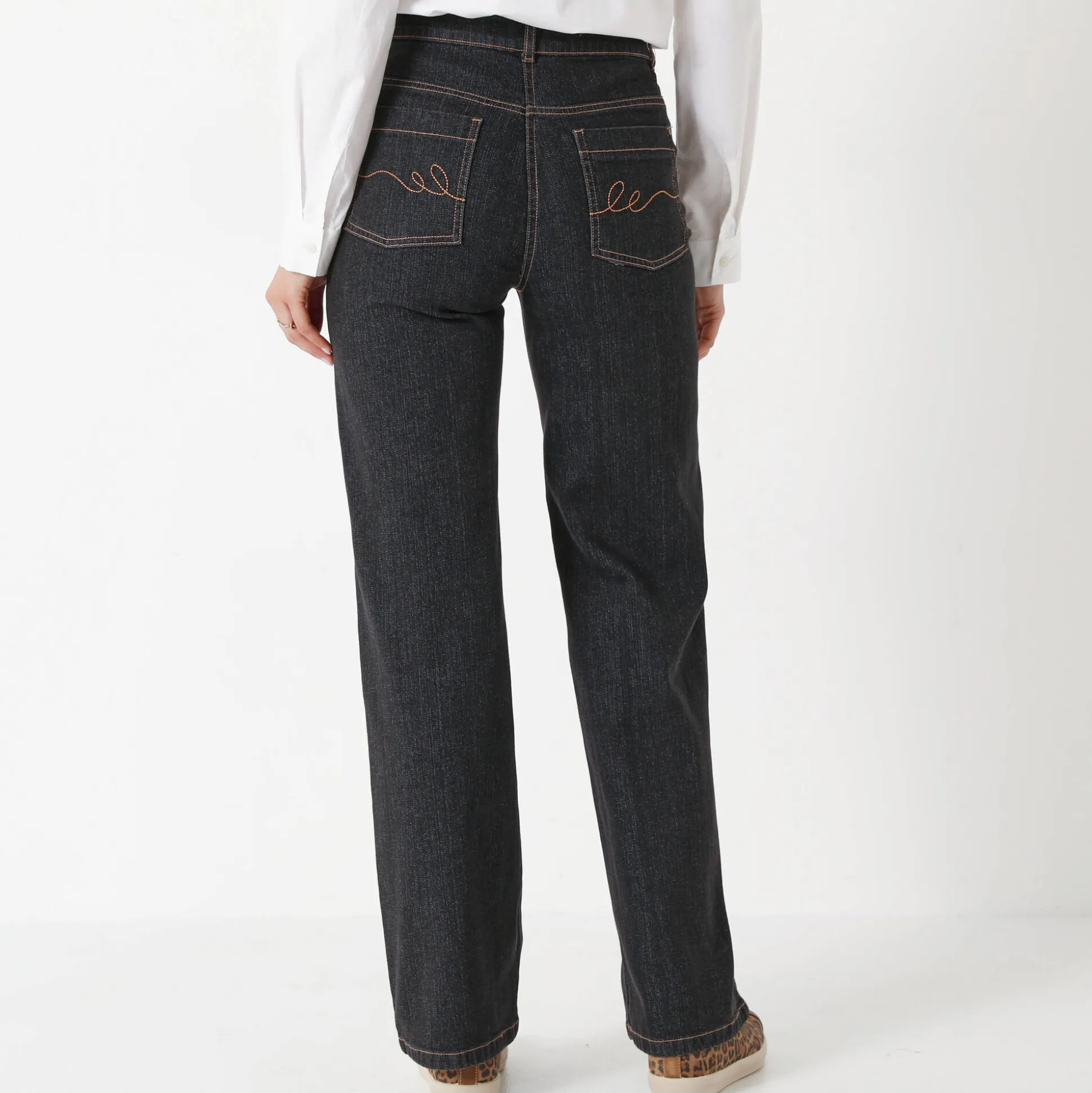 Stretchjeans met ruim model, kleine lengte