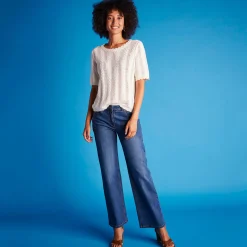 Stretchjeans met ruim model, kleine lengte