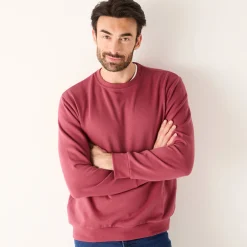 Sweater in molton met ronde hals
