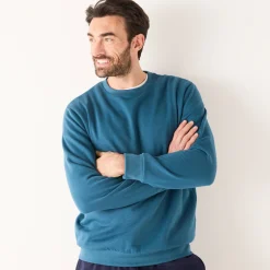 Sweater in molton met ronde hals