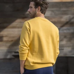 Sweater in molton met ronde hals