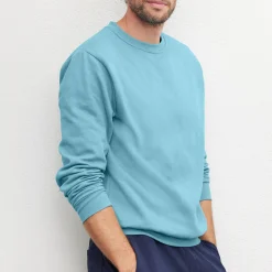 Sweater in molton met ronde hals