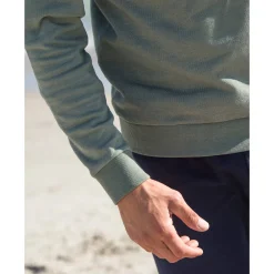 Sweater in molton met ronde hals