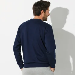 Sweater in molton met ronde hals