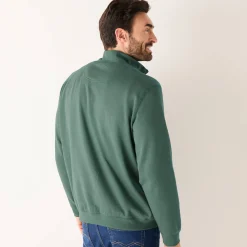 Sweater in molton met truckerskraag