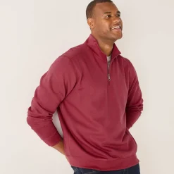 Sweater in molton met truckerskraag