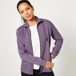 Sweater met rits, opstaande kraag