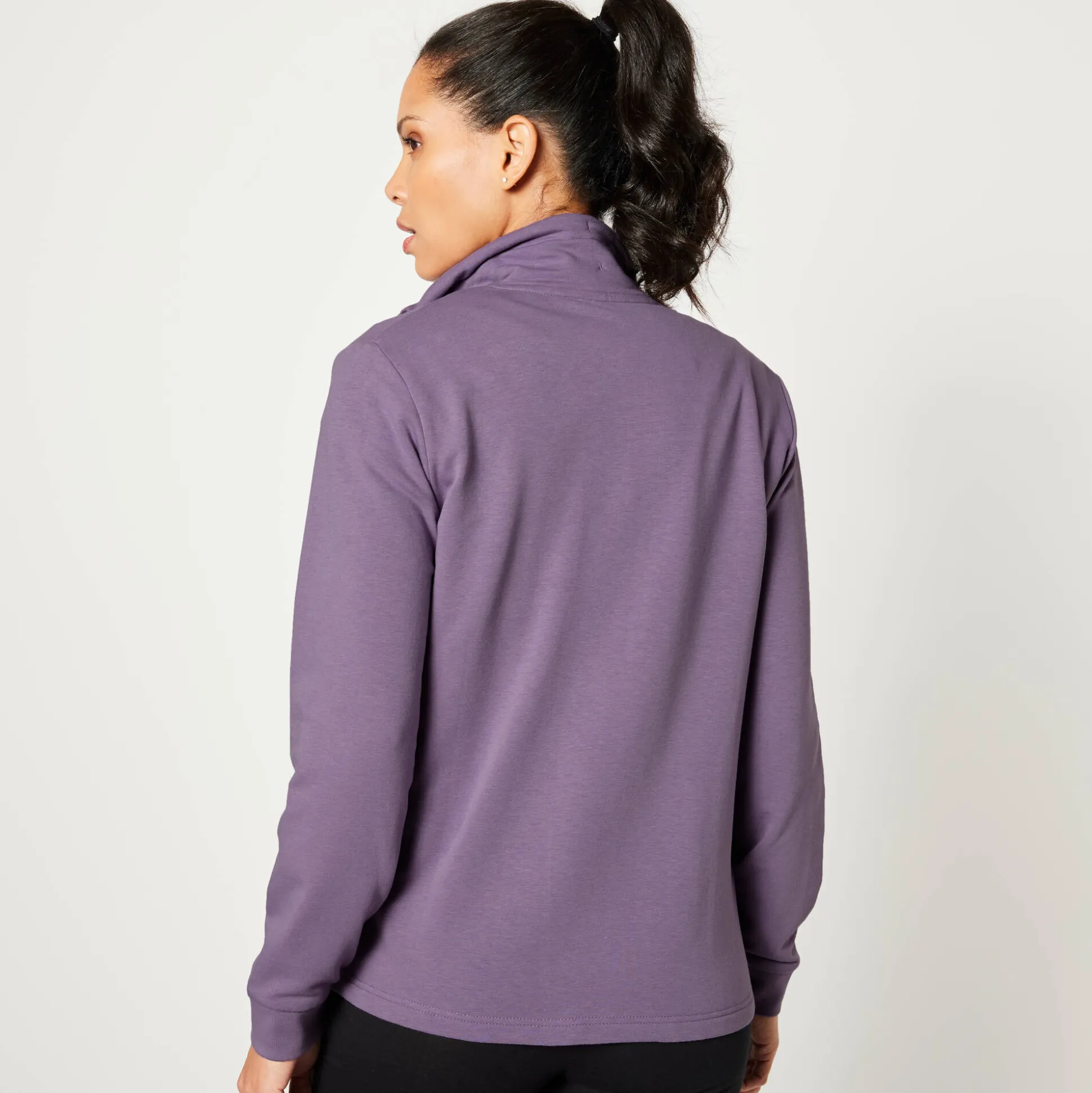 Sweater met rits, opstaande kraag