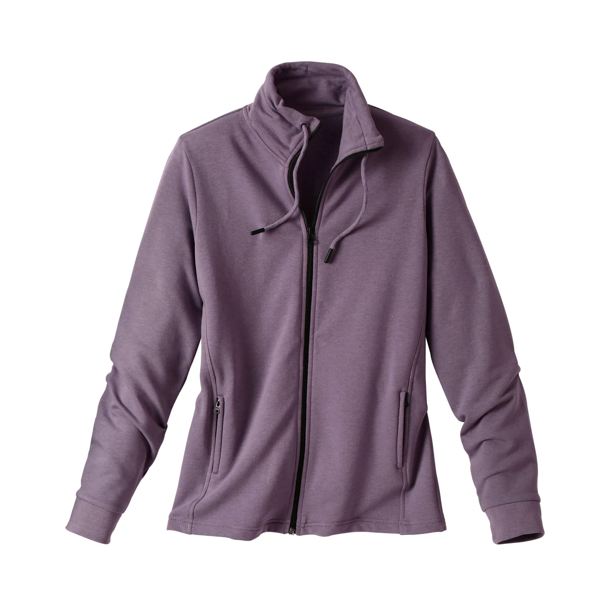 Sweater met rits, opstaande kraag