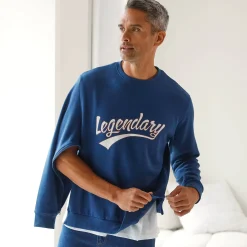Sweater met ronde hals, rits opzij