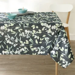Tafellaken in polyester, met bladerenprint
