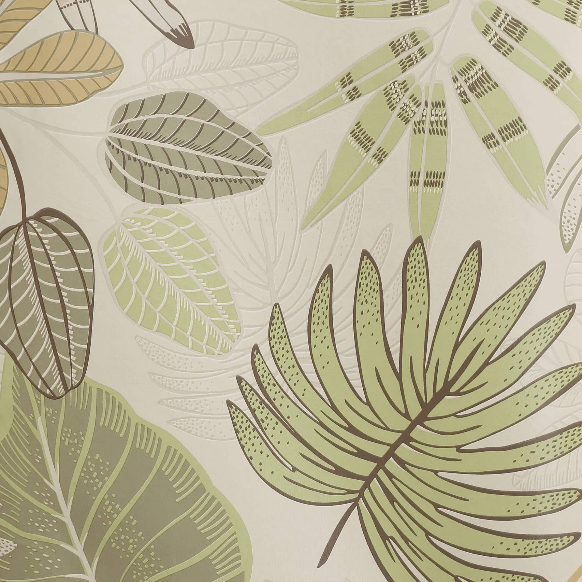 Tafellaken in toile cirée, met bladerenprint