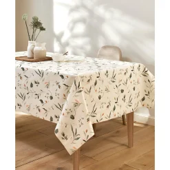 Tafellaken in toile cirée, met bloemenprint