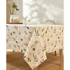 Tafellaken in toile cirée, met bloemenprint