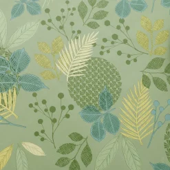 Tafellaken in toile cirée met bladerenprint