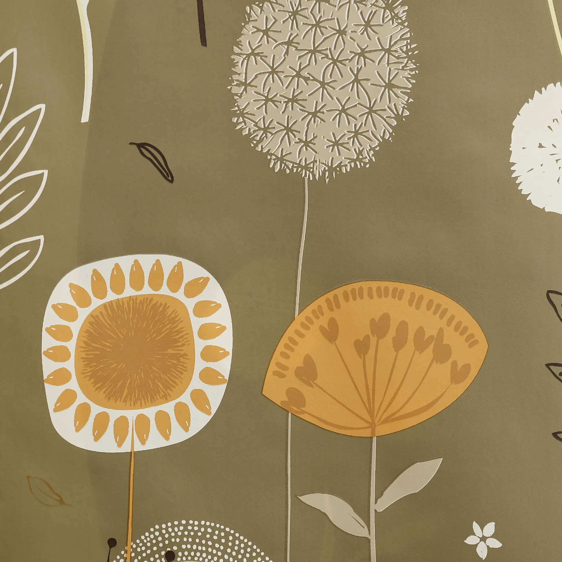 Tafellaken in toile cirée met paardenbloemmotief