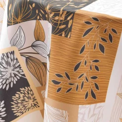 Tafellaken met bladerenprint in patchwork, vlot onderhoud