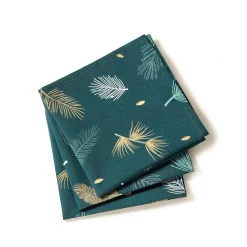 Tafellaken met goudkleurige bladerenprint