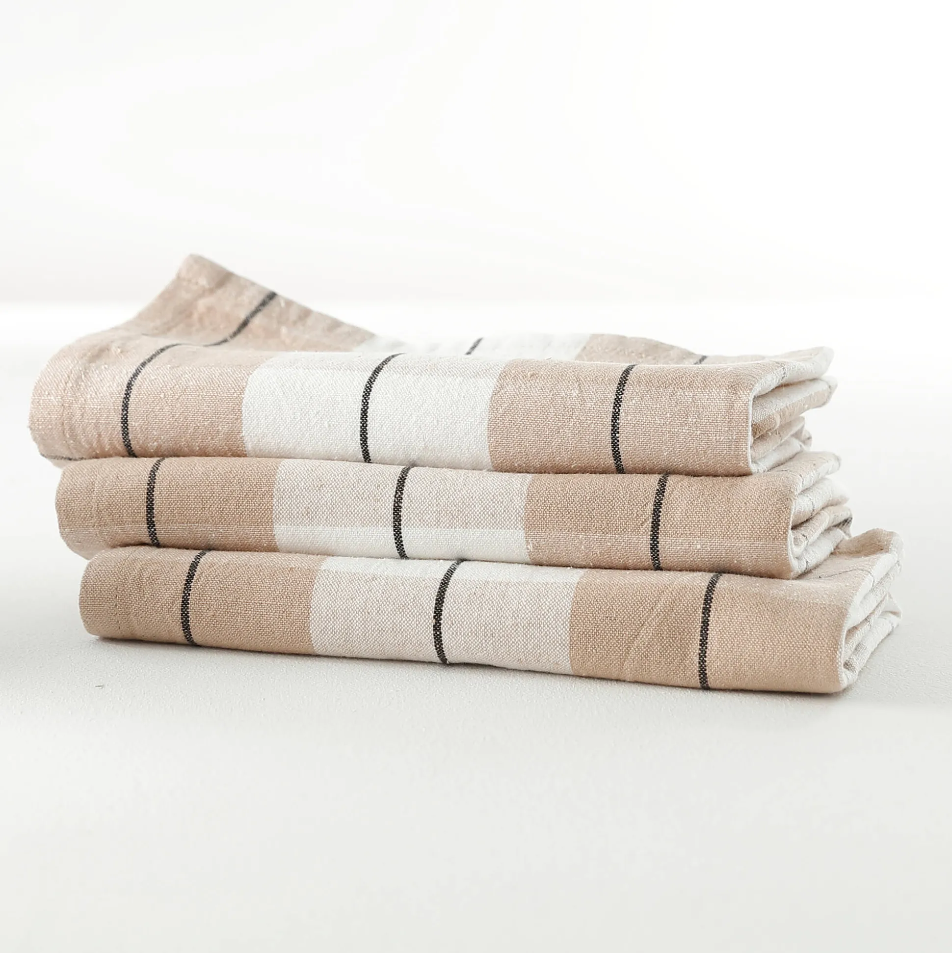 Tafelservet met ingeweven ruitjes - set van 3