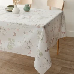 Tafelzeil met natuurlijke en vlinderprint
