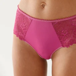 Tangaslip met hoge taille in microvezel en rekbare kant - set van 2