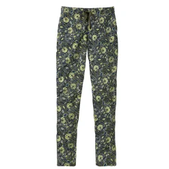 Tapered broek in katoen-linnen, etnische print