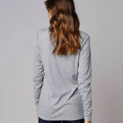 Thermisch T-shirt met opstaand kraagje - lange mouwen