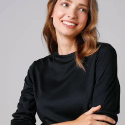 Thermisch T-shirt met opstaand kraagje - lange mouwen