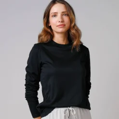 Thermisch T-shirt met opstaand kraagje - lange mouwen