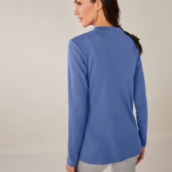 Thermisch T-shirt met opstaand kraagje - lange mouwen