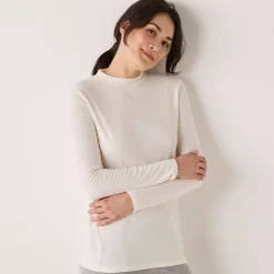 Thermisch T-shirt met opstaand kraagje - lange mouwen