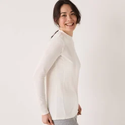 Thermisch T-shirt met opstaand kraagje - lange mouwen