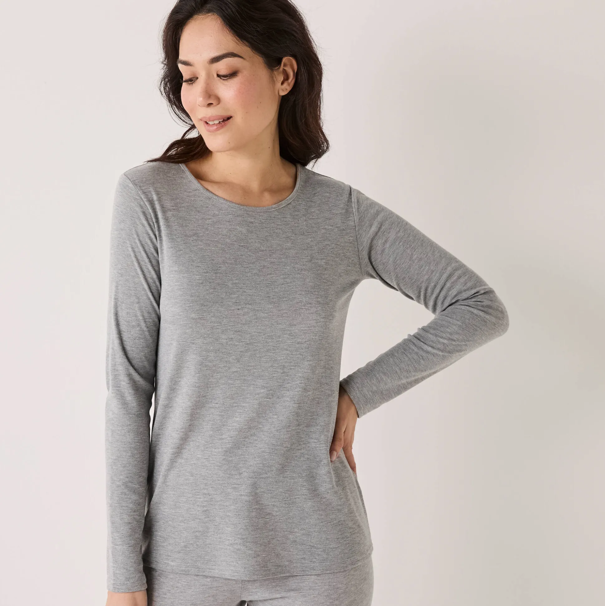 Thermisch T-shirt met ronde hals - lange mouwen