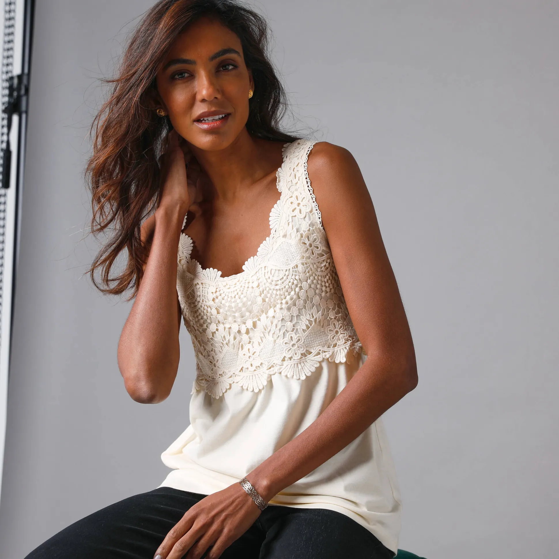 Topje met macramé
