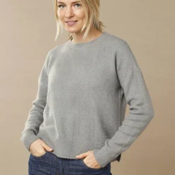 Trui in loose volume, met zijsplitten