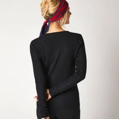 Trui in ribtricot met ronde hals