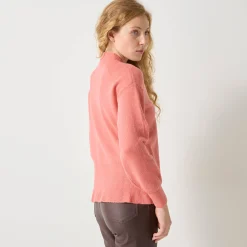 Trui in wikkelstijl met juweelknopen